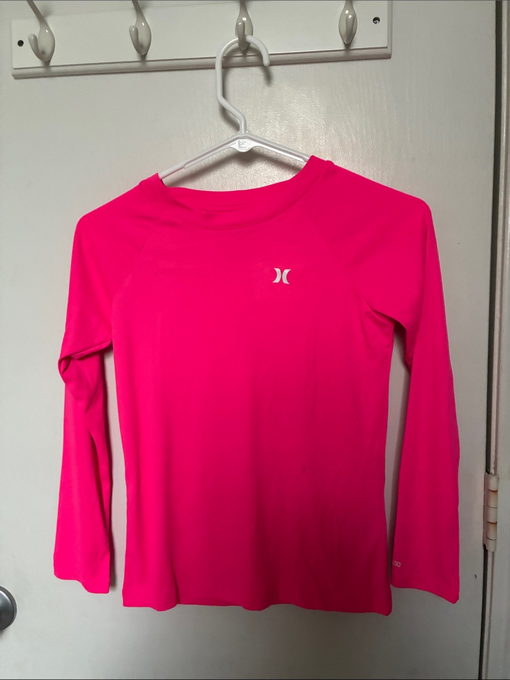 Hurley Hot Pink Long Sleeve Performance Rash Guard